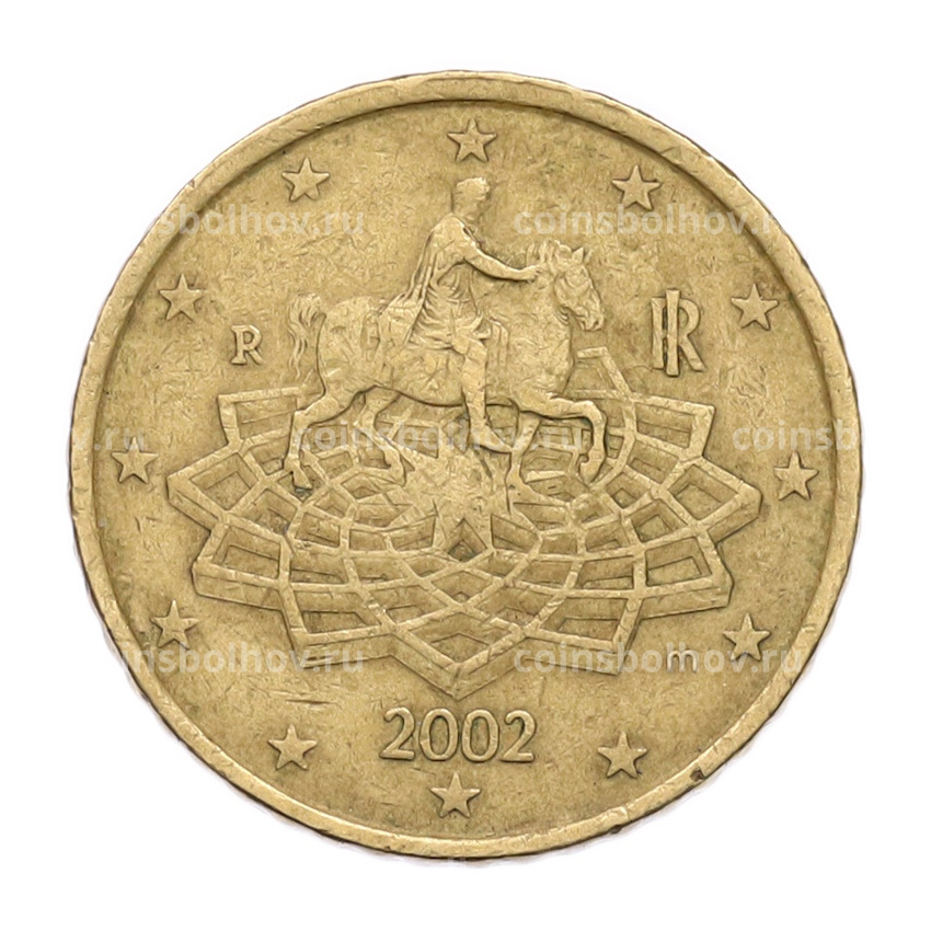 Монета 50 евроцентов 2002 года Италия