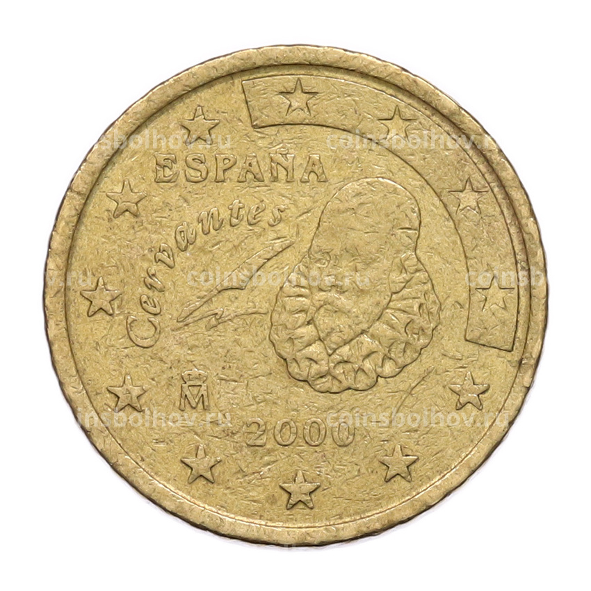 Монета 50 евроцентов 2000 года Испания