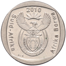 Монета 2 рэнда 2010 года ЮАР (реверс)