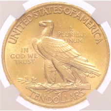 Монета 10 долларов 1911 года США — в слабе NGC (MS62) (реверс)