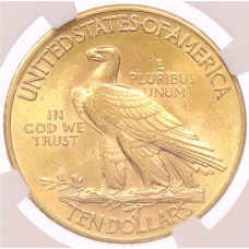 Монета 10 долларов 1926 года США — в слабе NGC (MS63) (реверс)