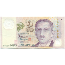 Банкнота 2 доллара 2018-2019 года Сингапур (аверс)