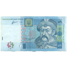 Банкнота 5 гривен 2011 года Украина (аверс)