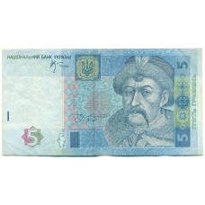Банкнота 5 гривен 2005 года Украина (аверс)