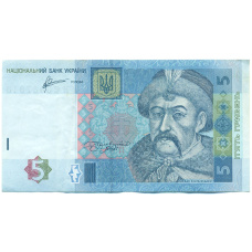 Банкнота 5 гривен 2011 года Украина (аверс)