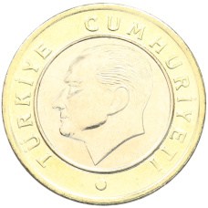 Монета 1 лира 2024 года Турция (реверс)