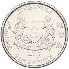 Монета 20 центов 2013 года Сингапур (реверс)