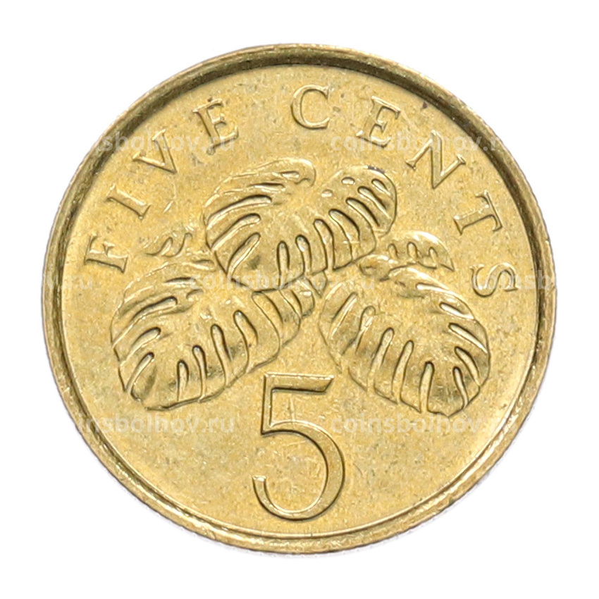Монета 5 центов 2011 года Сингапур