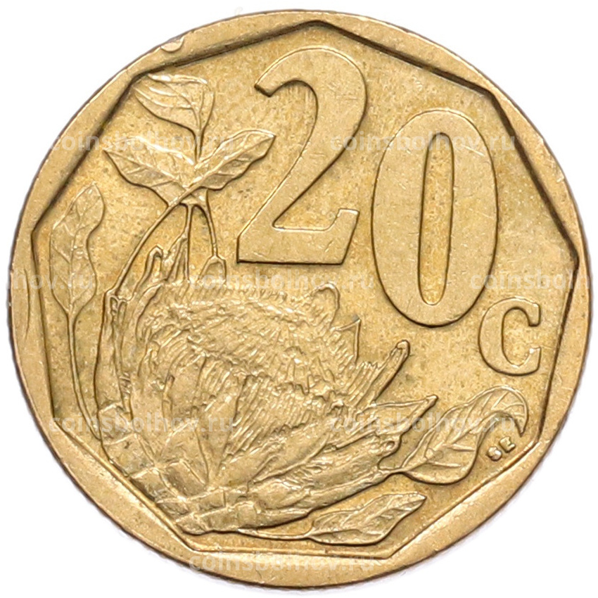 Монета 20 центов 2012 года ЮАР