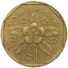 Монета 1 доллар 1988 года Сингапур (аверс)