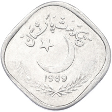 Монета 5 пайс 1989 года Пакистан (аверс)