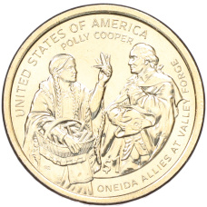Монета 1 доллар 2026 года (D) США «Коренные Американцы (Сакагавея) — Полли Купер» (аверс)