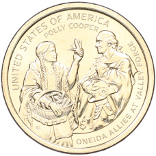 Монета 1 доллар 2026 года (D) США «Коренные Американцы (Сакагавея) — Полли Купер» (аверс)