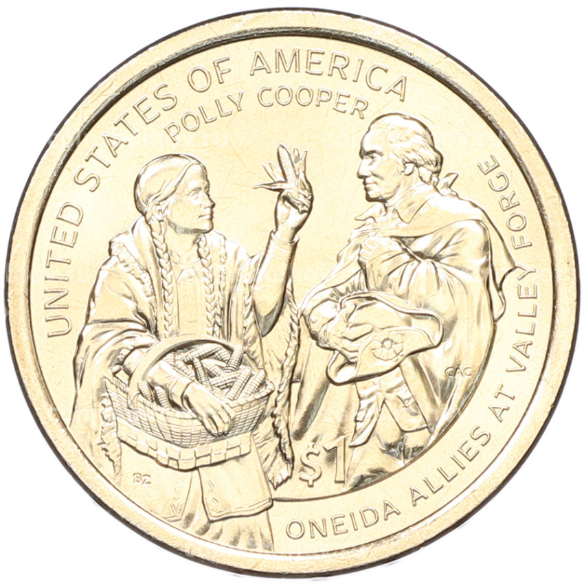 Монета 1 доллар 2026 года (D) США «Коренные Американцы (Сакагавея) — Полли Купер»