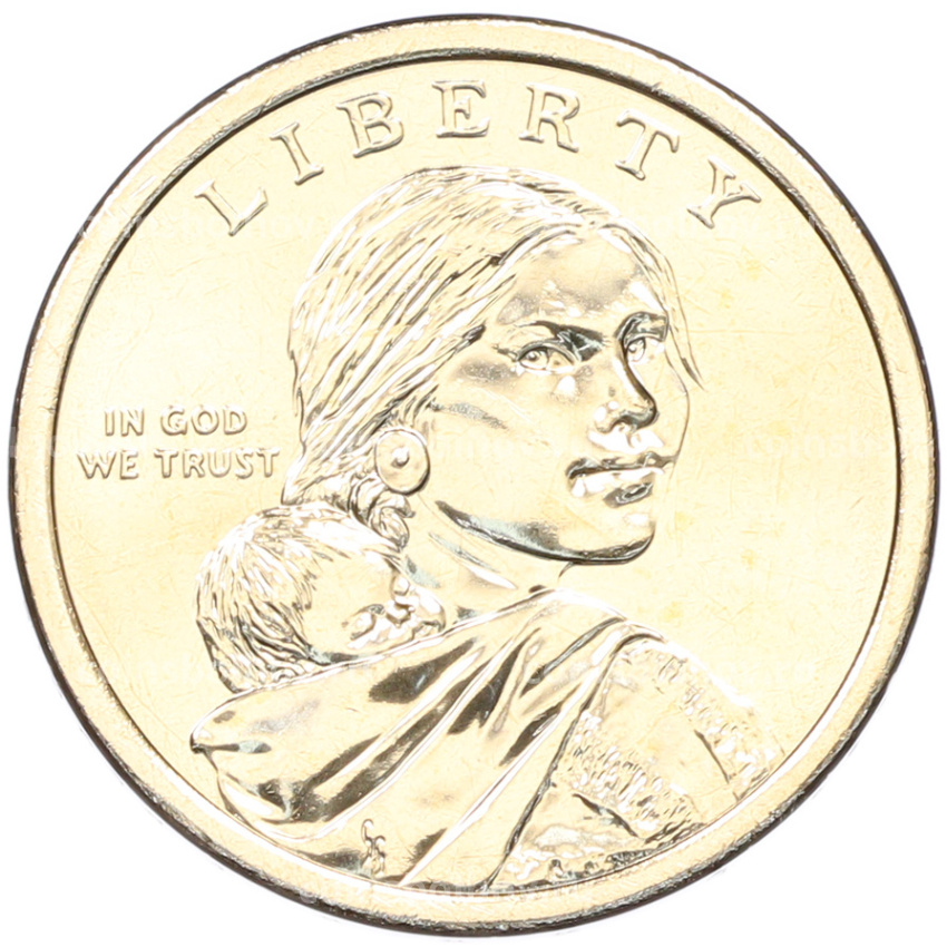 Монета 1 доллар 2026 года (D) США «Коренные Американцы (Сакагавея) — Полли Купер» (вид 2)