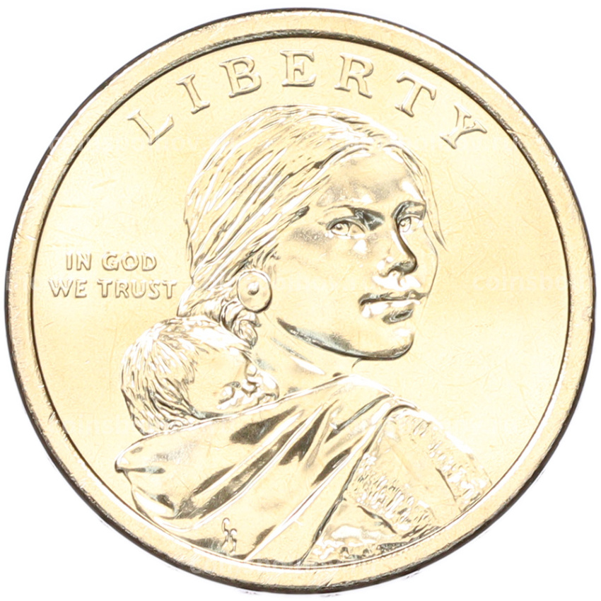 Монета 1 доллар 2026 года (D) США «Коренные Американцы (Сакагавея) — Полли Купер» (вид 2)