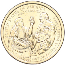 Монета 1 доллар 2026 года (D) США «Коренные Американцы (Сакагавея) — Полли Купер» (аверс)