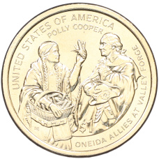 Монета 1 доллар 2026 года (D) США «Коренные Американцы (Сакагавея) — Полли Купер» (аверс)