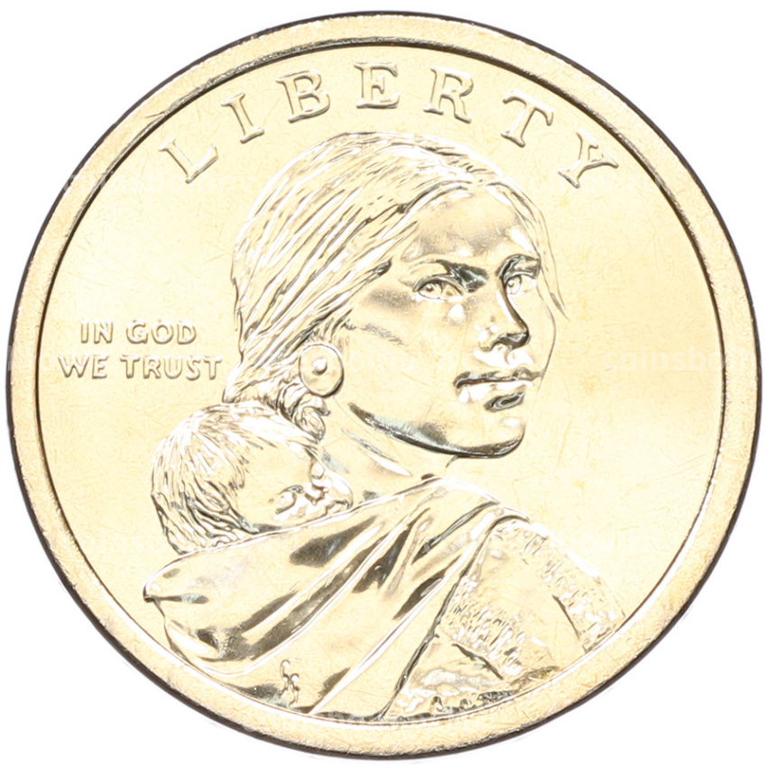 Монета 1 доллар 2026 года (D) США «Коренные Американцы (Сакагавея) — Полли Купер» (вид 2)