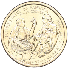 Монета 1 доллар 2026 года (D) США «Коренные Американцы (Сакагавея) — Полли Купер» (аверс)