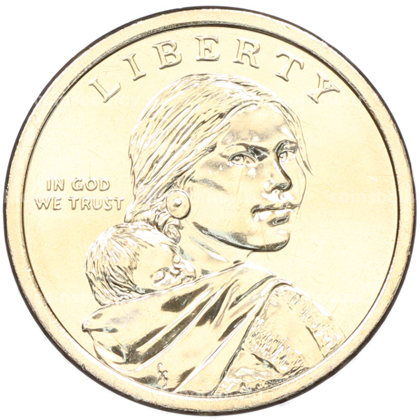 Монета 1 доллар 2026 года (D) США «Коренные Американцы (Сакагавея) — Полли Купер» (вид 2)