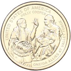 Монета 1 доллар 2026 года (D) США «Коренные Американцы (Сакагавея) — Полли Купер» (аверс)