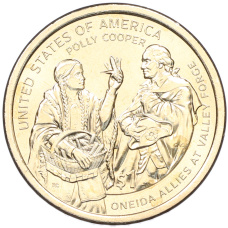 Монета 1 доллар 2026 года (D) США «Коренные Американцы (Сакагавея) — Полли Купер» (аверс)