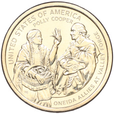 Монета 1 доллар 2026 года (D) США «Коренные Американцы (Сакагавея) — Полли Купер» (аверс)