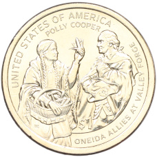 Монета 1 доллар 2026 года (P) США «Коренные Американцы (Сакагавея) — Полли Купер» (аверс)