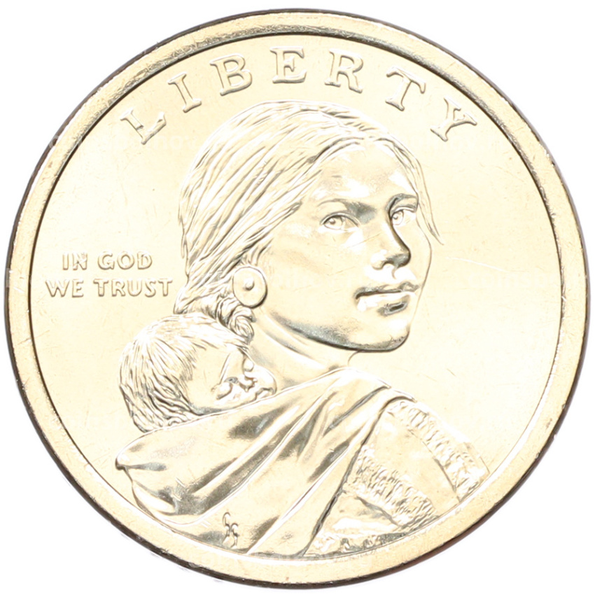 Монета 1 доллар 2026 года (P) США «Коренные Американцы (Сакагавея) — Полли Купер» (вид 2)