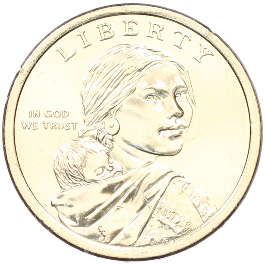 Монета 1 доллар 2026 года (P) США «Коренные Американцы (Сакагавея) — Полли Купер» (вид 2)