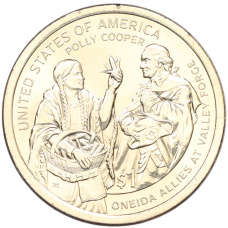 Монета 1 доллар 2026 года (P) США «Коренные Американцы (Сакагавея) — Полли Купер» (аверс)