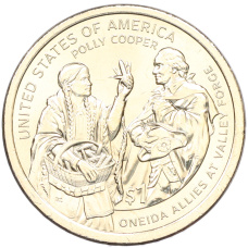 Монета 1 доллар 2026 года (P) США «Коренные Американцы (Сакагавея) — Полли Купер» (аверс)