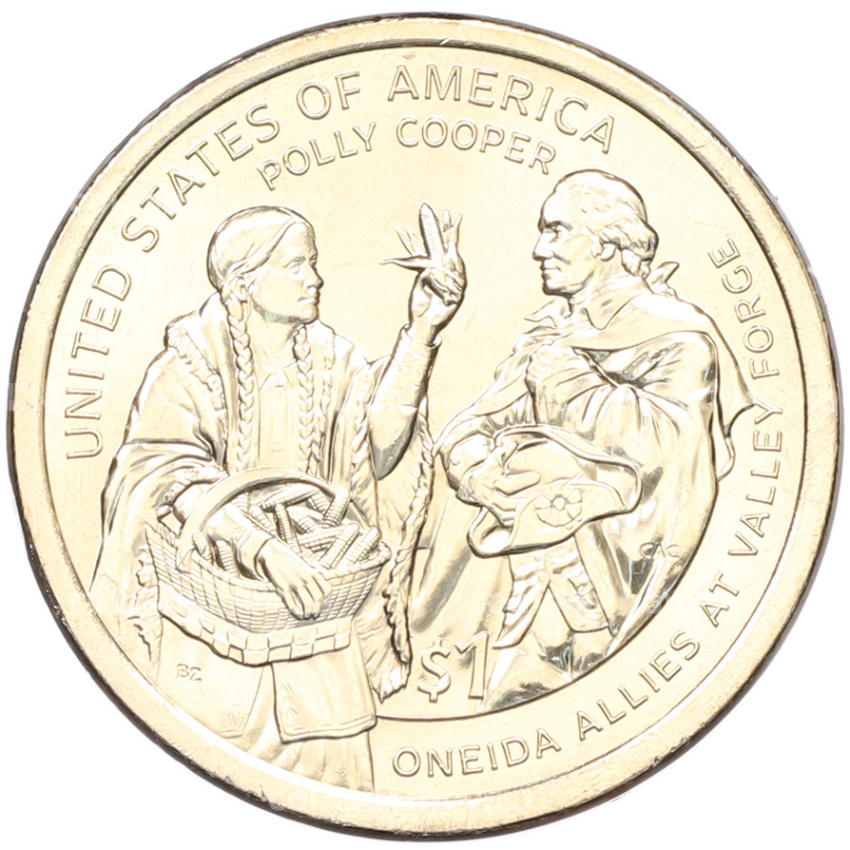 Монета 1 доллар 2026 года (P) США «Коренные Американцы (Сакагавея) — Полли Купер»
