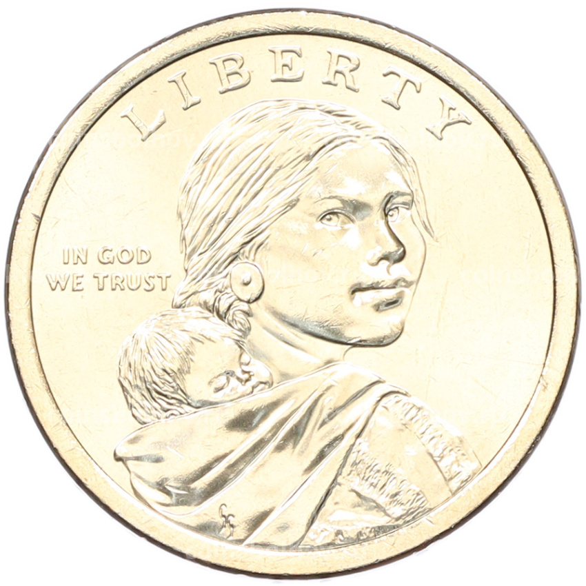 Монета 1 доллар 2026 года (P) США «Коренные Американцы (Сакагавея) — Полли Купер» (вид 2)