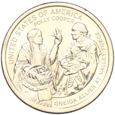 Монета 1 доллар 2026 года (P) США «Коренные Американцы (Сакагавея) — Полли Купер» (аверс)