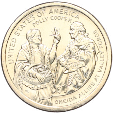 Монета 1 доллар 2026 года (P) США «Коренные Американцы (Сакагавея) — Полли Купер» (аверс)