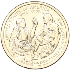 Монета 1 доллар 2026 года (P) США «Коренные Американцы (Сакагавея) — Полли Купер» (аверс)