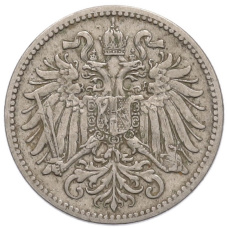 Монета 10 геллеров 1895 года Австрия (реверс)