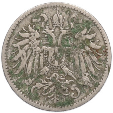 Монета 10 геллеров 1893 года Австрия (реверс)