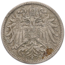 Монета 10 геллеров 1909 года Австрия (реверс)