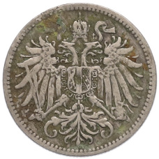 Монета 10 геллеров 1895 года Австрия (реверс)