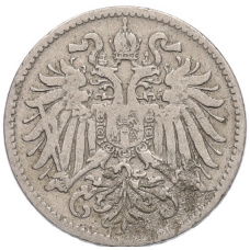 Монета 10 геллеров 1893 года Австрия (реверс)