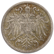 Монета 10 геллеров 1909 года Австрия (реверс)