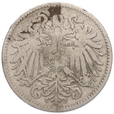 Монета 10 геллеров 1893 года Австрия (реверс)