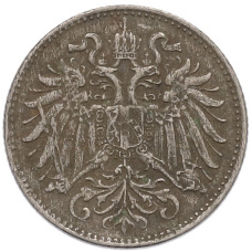 Монета 10 геллеров 1893 года Австрия (реверс)