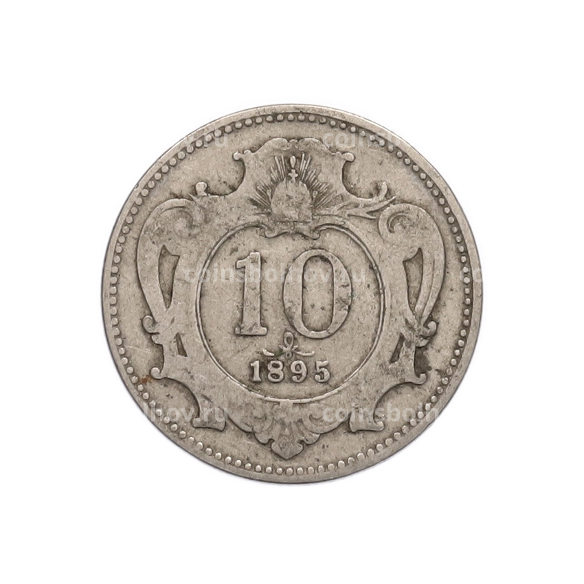 Монета 10 геллеров 1895 года Австрия