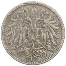 Монета 10 геллеров 1895 года Австрия (реверс)