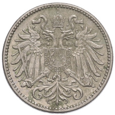 Монета 10 геллеров 1908 года Австрия (реверс)