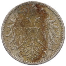 Монета 10 геллеров 1909 года Австрия (реверс)